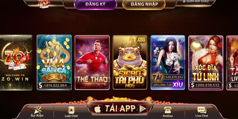 ZOWIN - Tải App Game Đổi Thưởng Nhanh Không Chặn 2025 10 ZOWIN - Ngôi vương số 1 tại thị trường cá cược