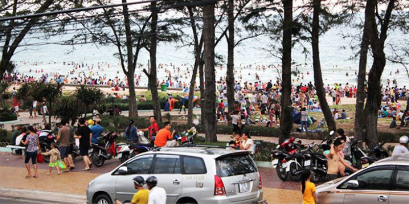 Biển xanh và hàng dương thơ mộng