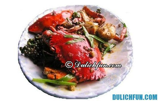 Cua chiên, món ăn ngon nhất ở campuchia.