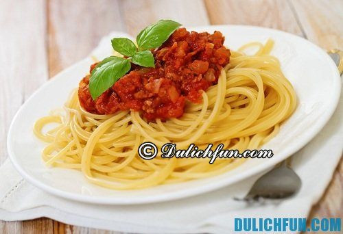 Mỳ Spaghetti nổi tiếng thế giới