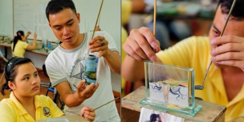 Những tác phẩm tranh cát độc đáo của Phi Long